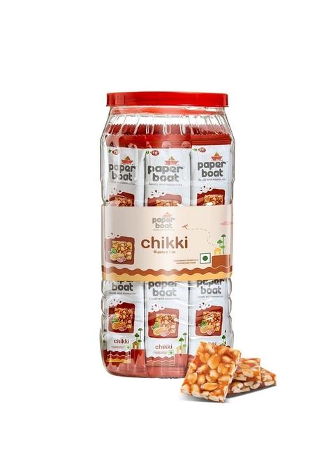 Paper Boat Chikki Jar – Peanut Jaggery Bars | 800 g (50 x 16g)