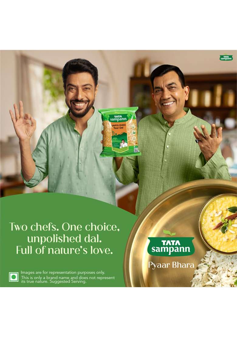 Tata Sampann Unpolished Toor Dal/Arhar Dal, 1Kg - Indya