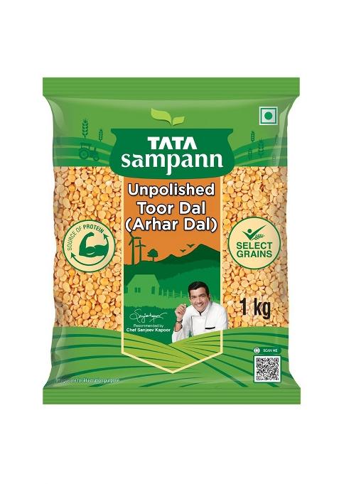 Tata Sampann Unpolished Toor Dal/Arhar Dal, 1Kg