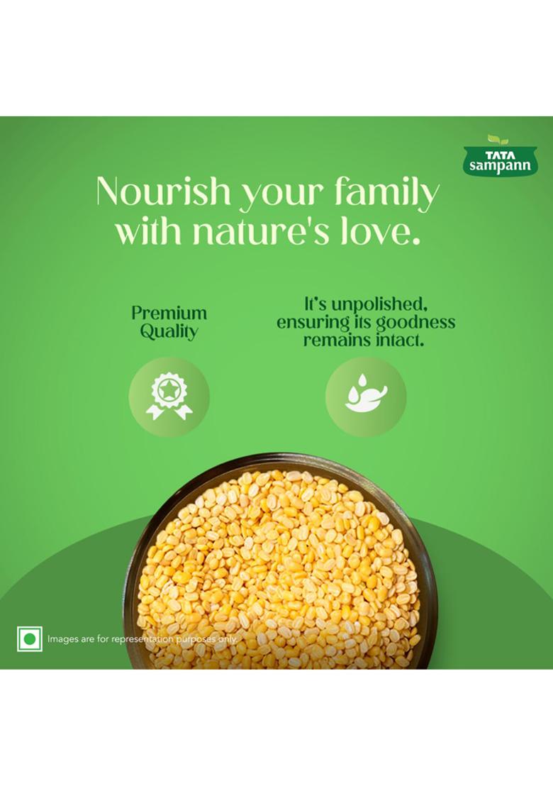 Tata Sampann Unpolished Moong Dal (Split), 500G