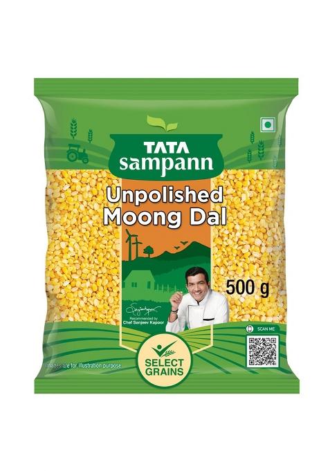 Tata Sampann Unpolished Moong Dal (Split), 500G