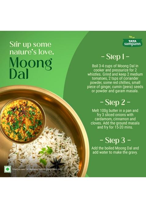 Tata Sampann Unpolished Moong Dal (Split), 500G