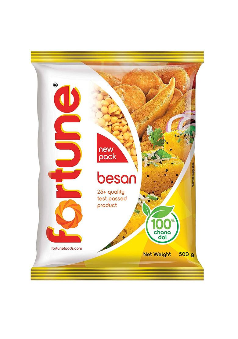 Fortune Chana Besan, 100% Chana Dal 100% Taste, 500 Gm