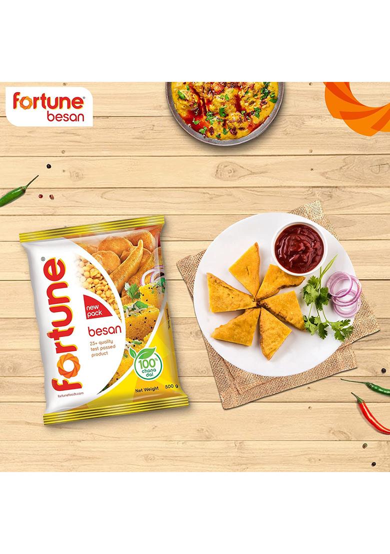 Fortune Chana Besan, 100% Chana Dal 100% Taste, 500 Gm