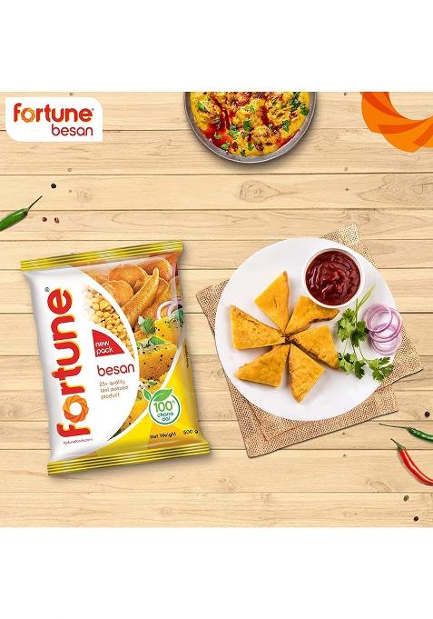 Fortune Chana Besan, 100% Chana Dal 100% Taste, 500 Gm