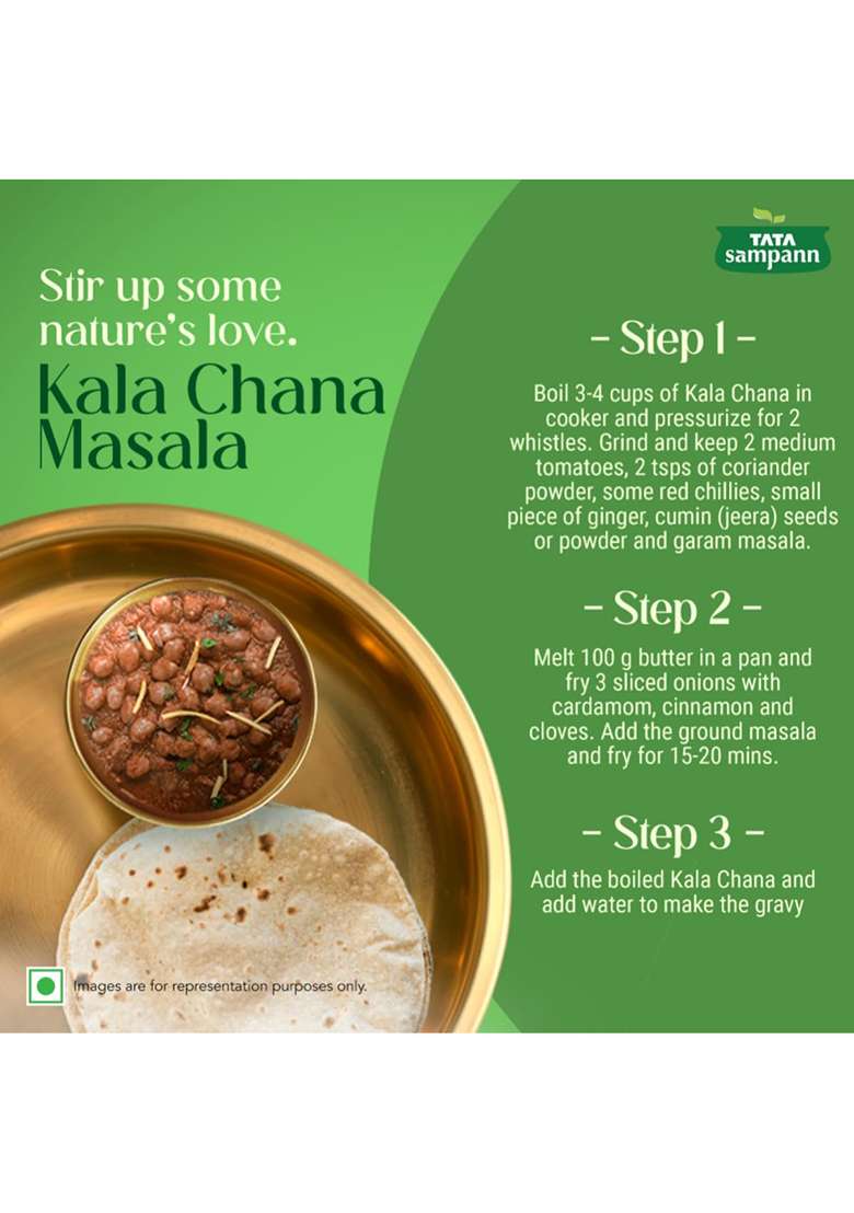 Tata Sampann Unpolished Kala (Black, Brown) Chana, 1Kg - Indya
