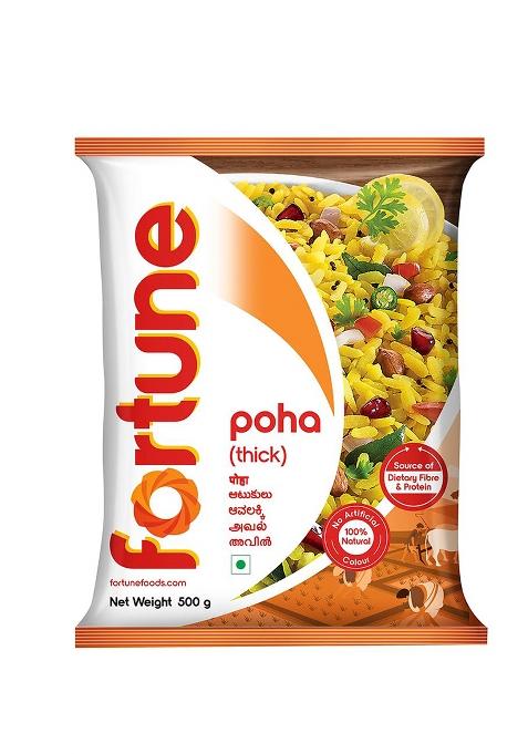 Fortune Thick Poha, Source Of Fibre And Protein, 500Grams