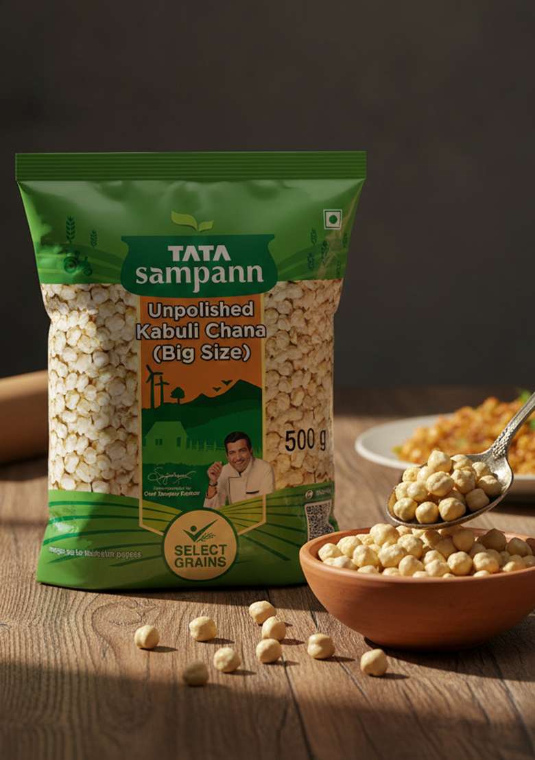 Tata Sampann Unpolished Kabuli Chana (Big Size), 500G - Indya