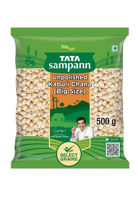 Tata Sampann Unpolished Kabuli Chana (Big Size), 500G