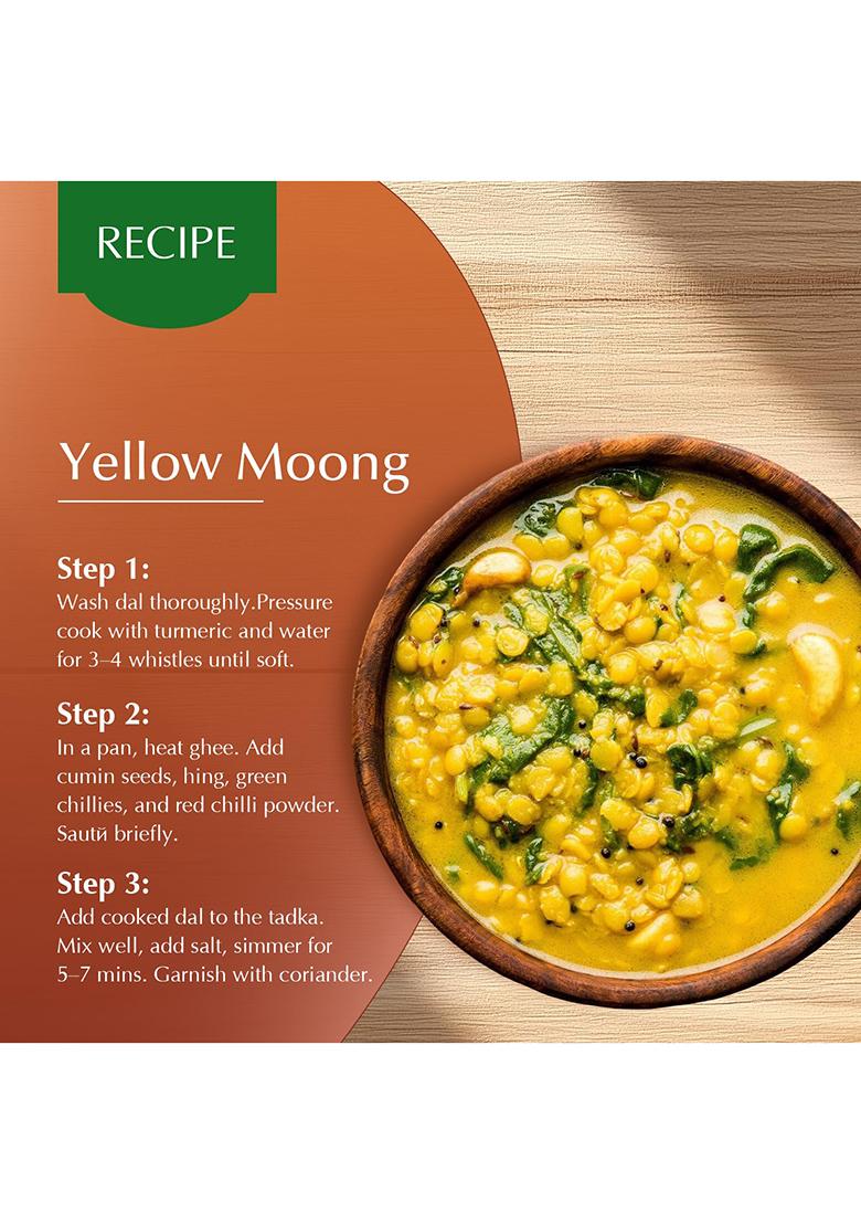 Vedaka Popular Unpolished Yellow Moong Dal, 500 G