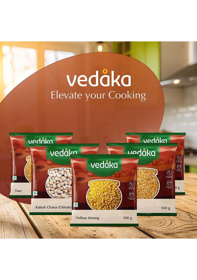 Vedaka Popular Unpolished Yellow Moong Dal, 500 G