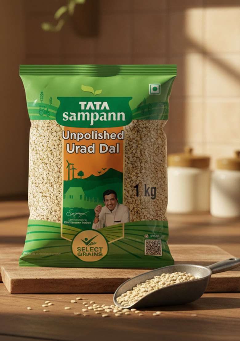 Tata Sampann Unpolished Urad Dal (Split), 1Kg - Indya