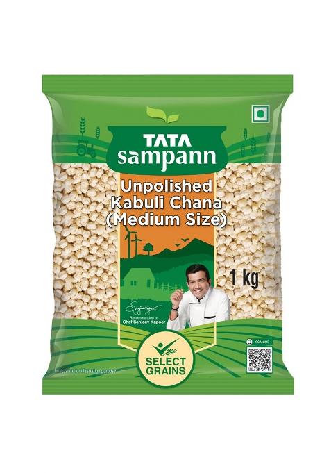 Tata Sampann Unpolished Kabuli Chana, 1 Kg, (Medium Size)