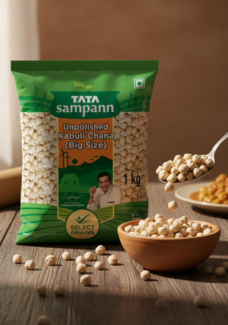 Tata Sampann Unpolished Kabuli Chana (Big Size), 1Kg