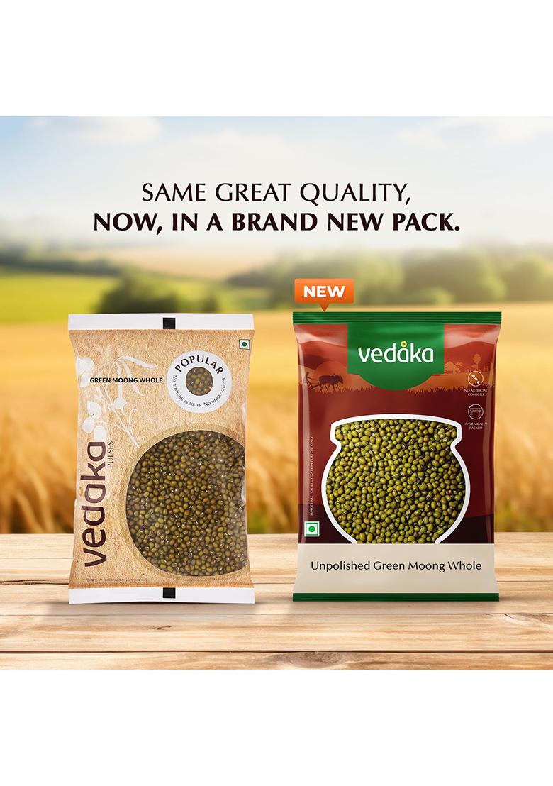 Vedaka Unpolished Green Moong Dal