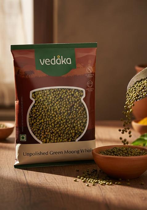 Vedaka Unpolished Green Moong Dal