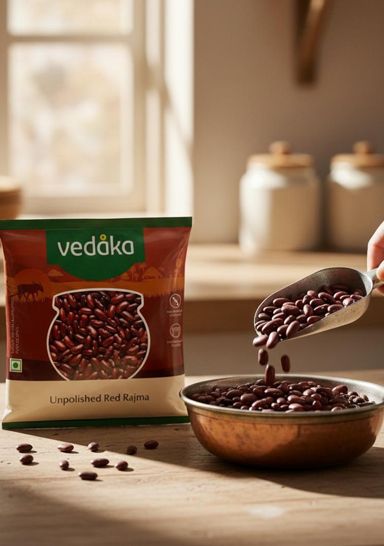 Vedaka Unpolished Red Rajma