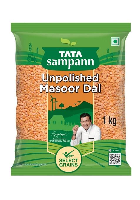 Tata Sampann Unpolished Masoor Dal (Split), 1Kg