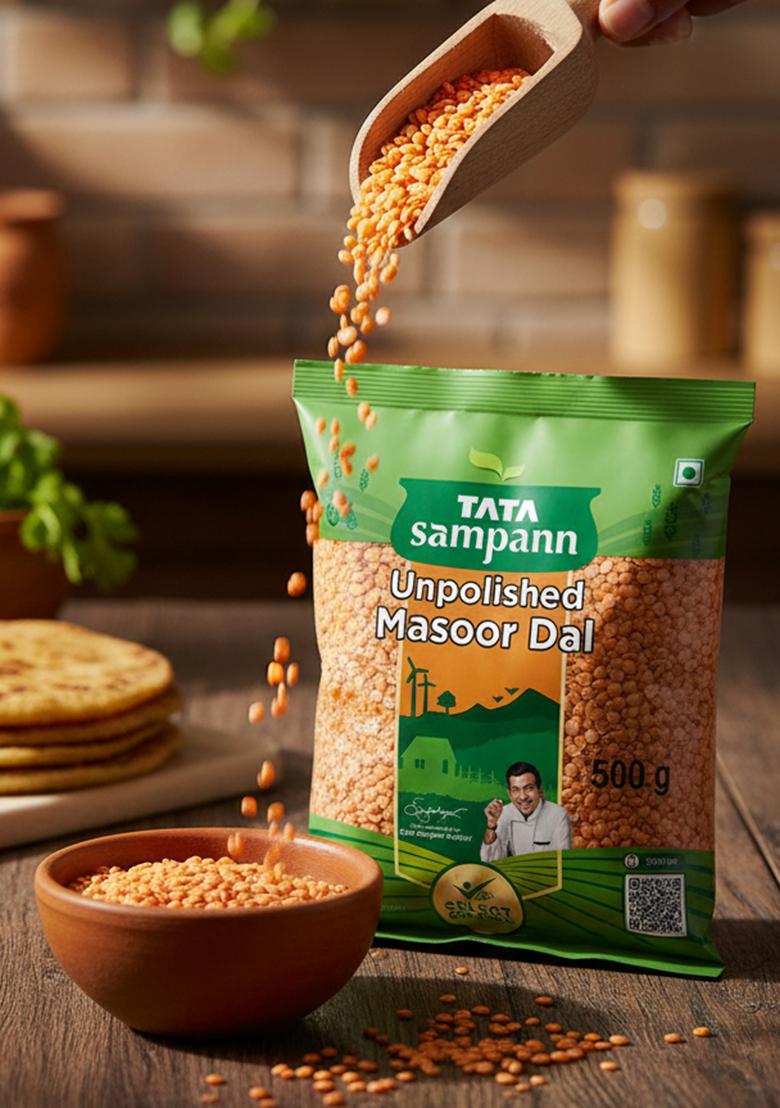 Tata Sampann Masoor Dal Split, 500 Grams