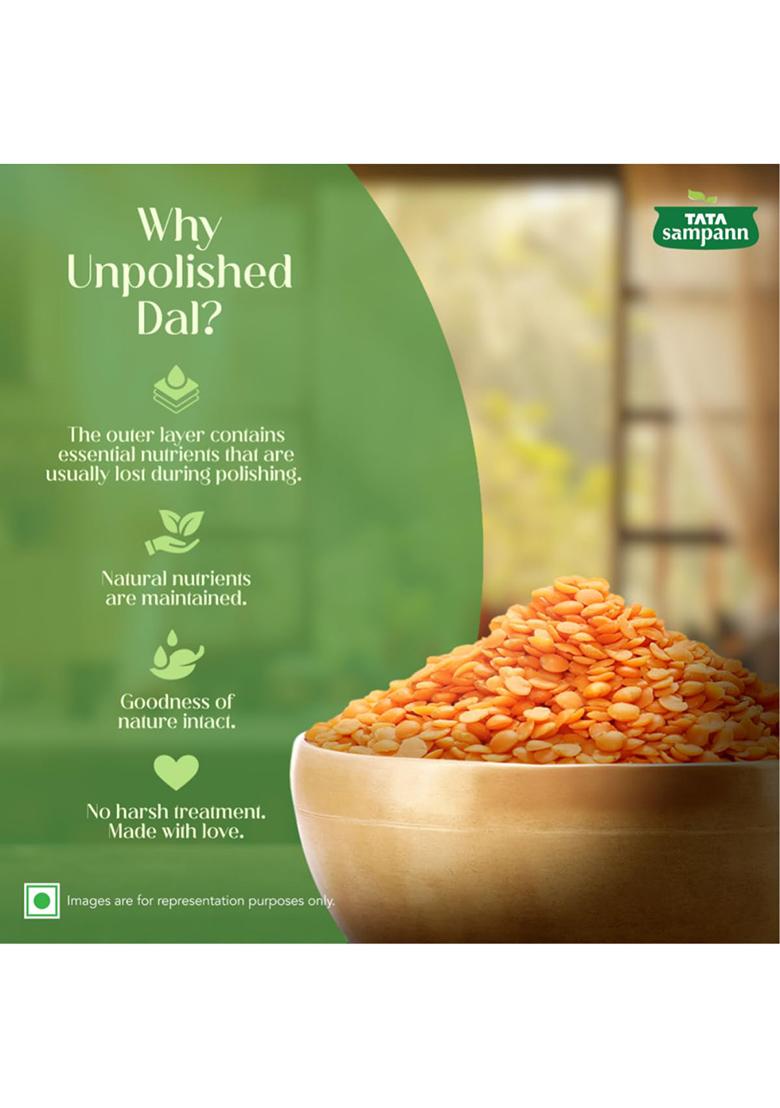 Tata Sampann Masoor Dal Split, 500 Grams