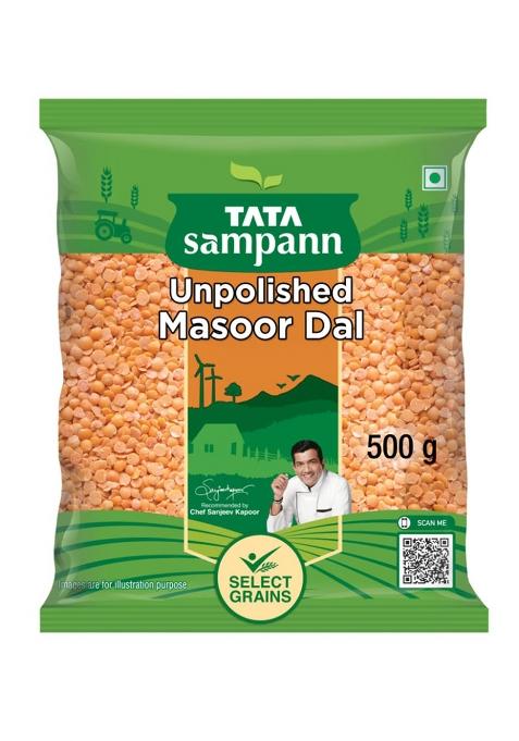 Tata Sampann Masoor Dal Split, 500 Grams