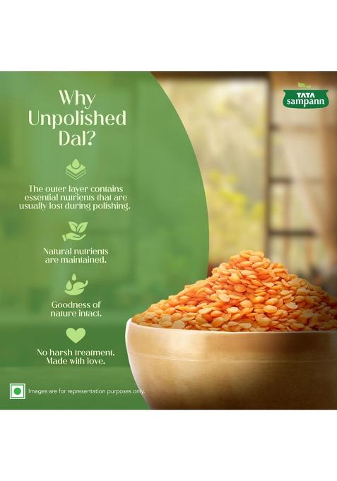 Tata Sampann Masoor Dal Split, 500 Grams
