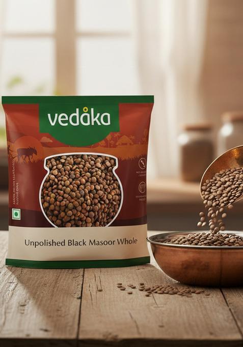 Vedaka Unpolished Black Masoor Dal