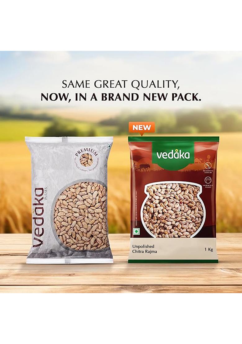 Vedaka Unpolished Chitra Rajma – Premium Chitra Kidney Beans | 1 Kg