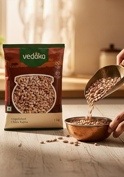 Vedaka Unpolished Chitra Rajma – Premium Chitra Kidney Beans | 1 Kg