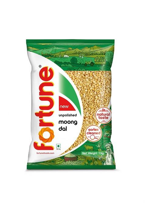 Fortune Moong Dal, 1 kg, Unpolished and Sortex cleaned