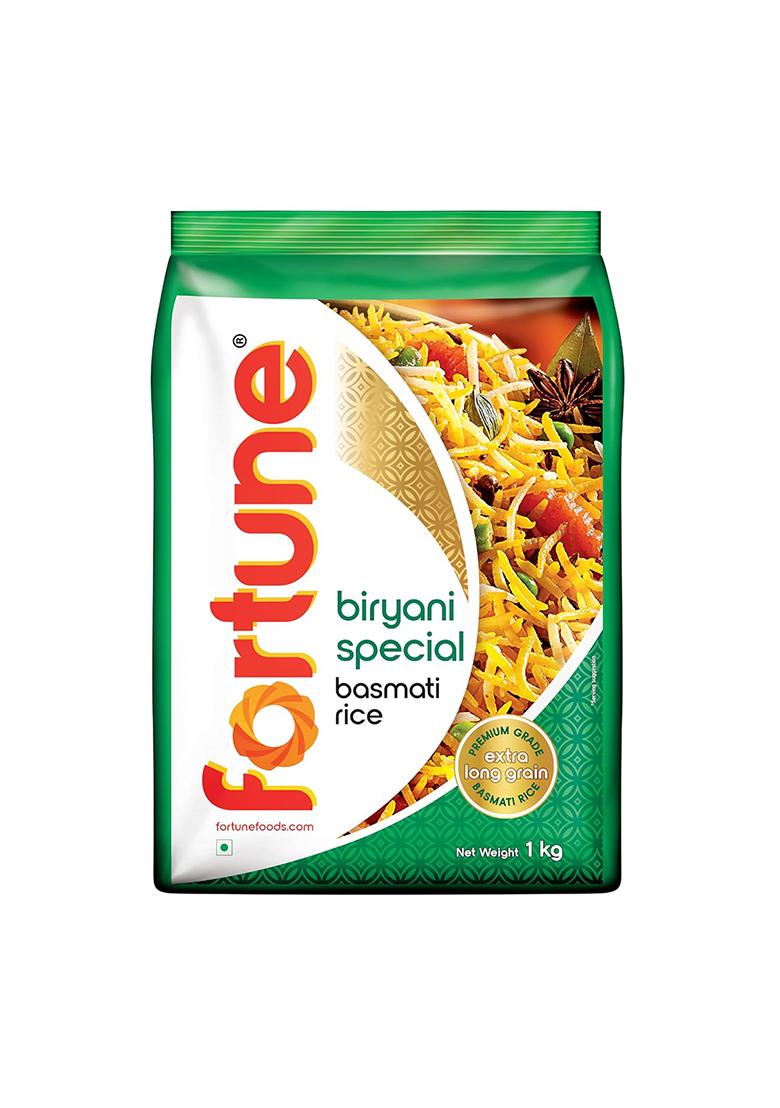 Fortune Biryani Special Basmati Rice, 1 kg |Extra Long Grain Basmati rice (Up to 24 mm) | Ideal for Biryani