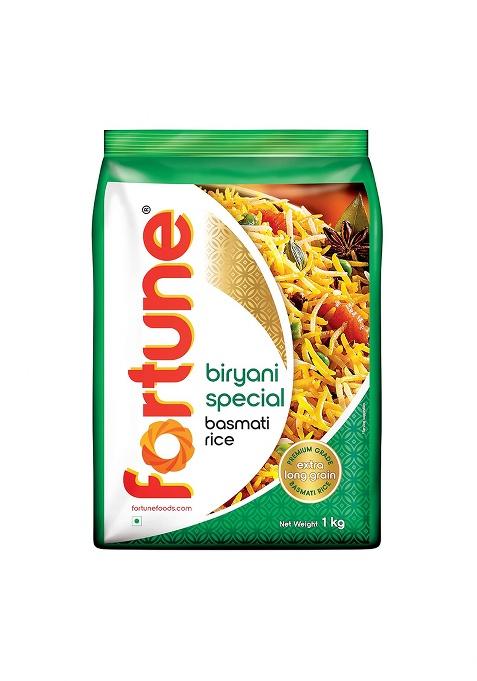 Fortune Biryani Special Basmati Rice, 1 kg |Extra Long Grain Basmati rice (Up to 24 mm) | Ideal for Biryani