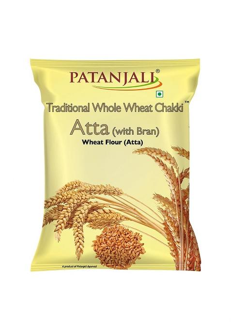 Patanjali Chakki Atta, Whole Wheat with Bran, Genhu ka Atta, Organic Flour - 5kg
