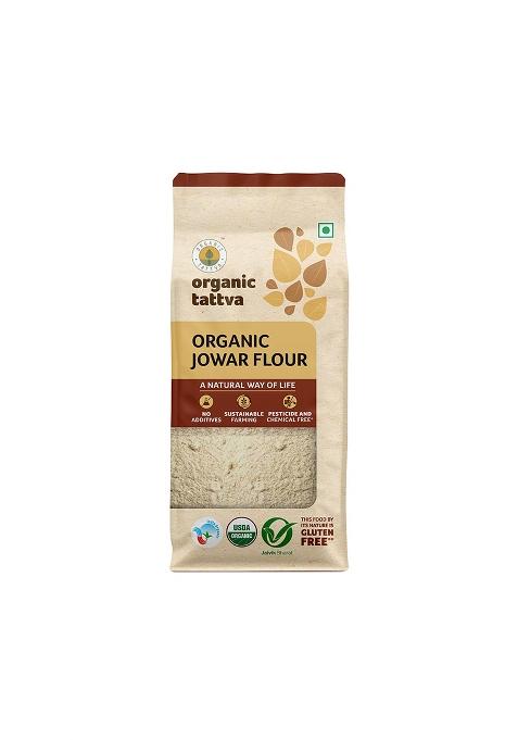 Organic Tattva Jowar Atta Â€“ All Natural And Fresh Sorghum Flour (500G, Pouch) | Pure & For Healthy Cooking