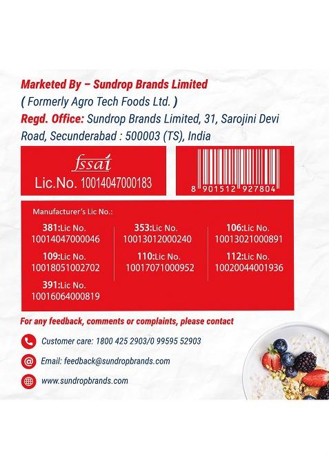 Sundrop Heart Plain Oats, High In Protein, 1kg