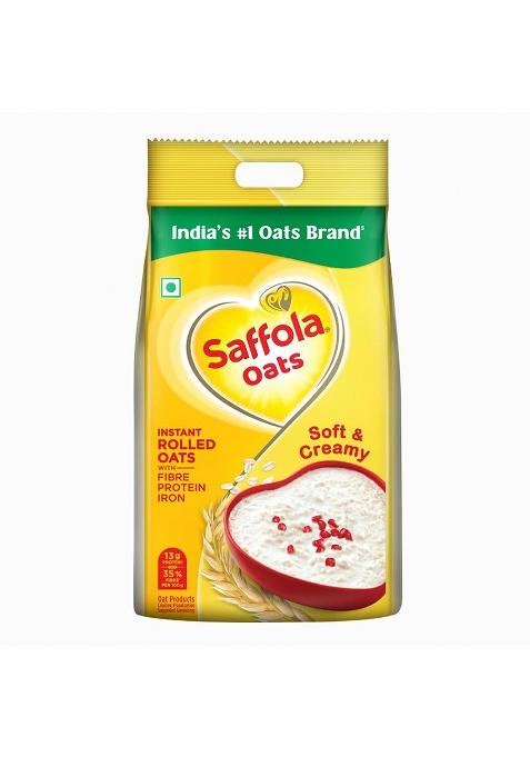 Saffola Oats | 2kg | Instant Rolled |Soft & Creamy |Power of Protein, Iron & Fibre | Nutritious grain