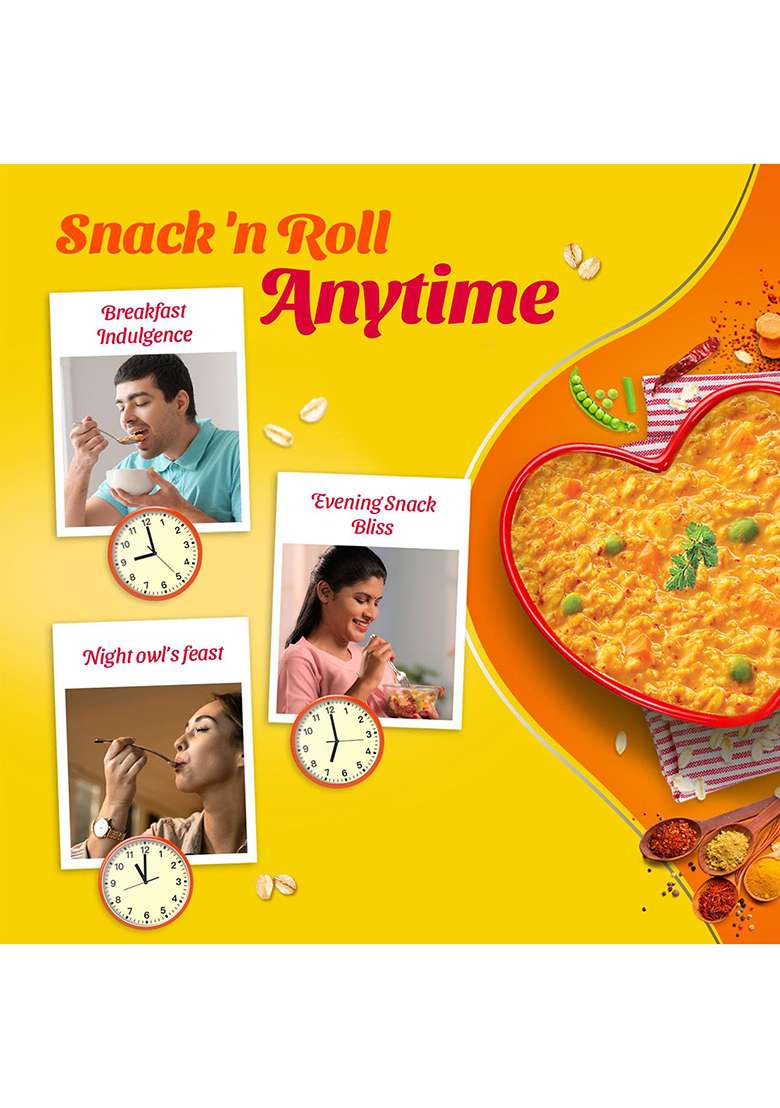 Saffola Masala Oats|38g| Classic Masala | Tasty, Anytime Snack | Ready in 3 mins | Millets Goodness- with Bajra & Jowar | No maida , No added preservatives | helps manage weight - Indya