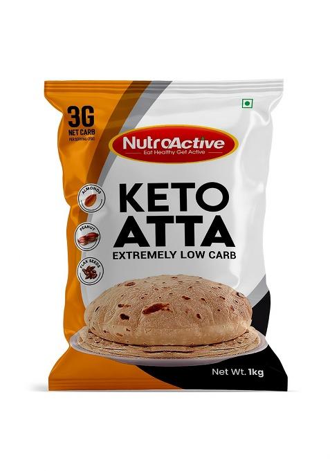 Nutroactive Keto Atta Net Carb (3g Net Carb Per Roti) Extremely Low Carb Flour