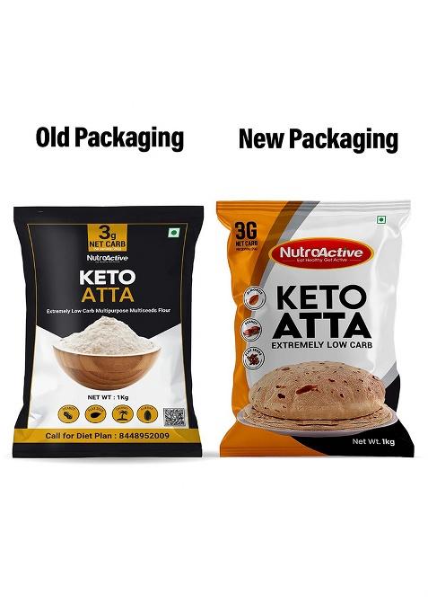 Nutroactive Keto Atta Net Carb (3g Net Carb Per Roti) Extremely Low Carb Flour