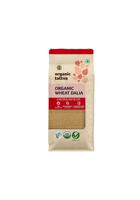 Organic Tattva Wheat Daliya 500g â€“ Broken Wheat Naturally Processed Wheat Rava Pure & Organic Ideal for Healthy Meals Hygienically Packed
