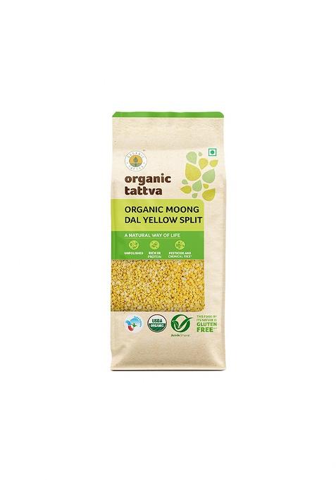 Organic Tattva Yellow Moong Dal Split 500g | Organic Moong Dal | Healthy & Protein-Rich Daal | Natural Daal for Daily Cooking