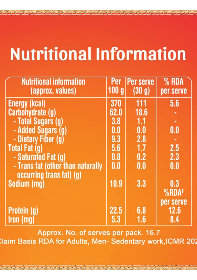 Aashirvaad, 100% Bikaneri Chana Dal Besan, 500 G