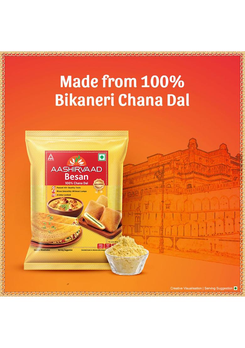 Aashirvaad, 100% Bikaneri Chana Dal Besan, 500 G