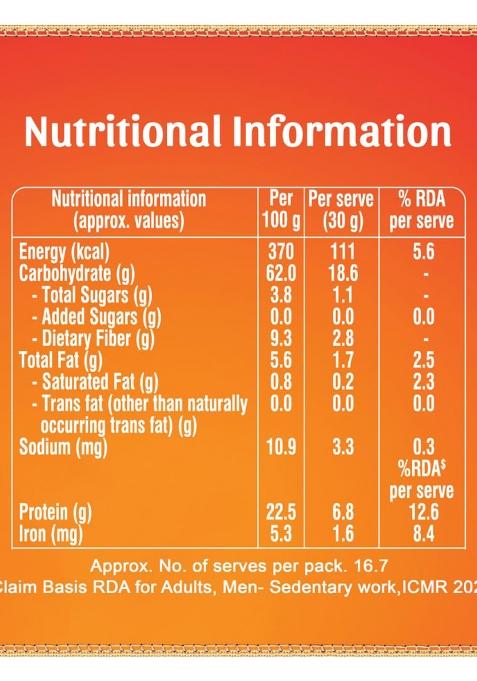 Aashirvaad, 100% Bikaneri Chana Dal Besan, 500 G
