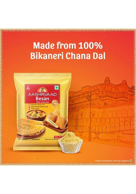 Aashirvaad, 100% Bikaneri Chana Dal Besan, 500 G