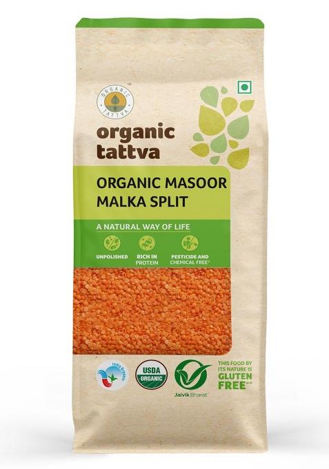 Organic Tattva Masoor Malka Split, 500G