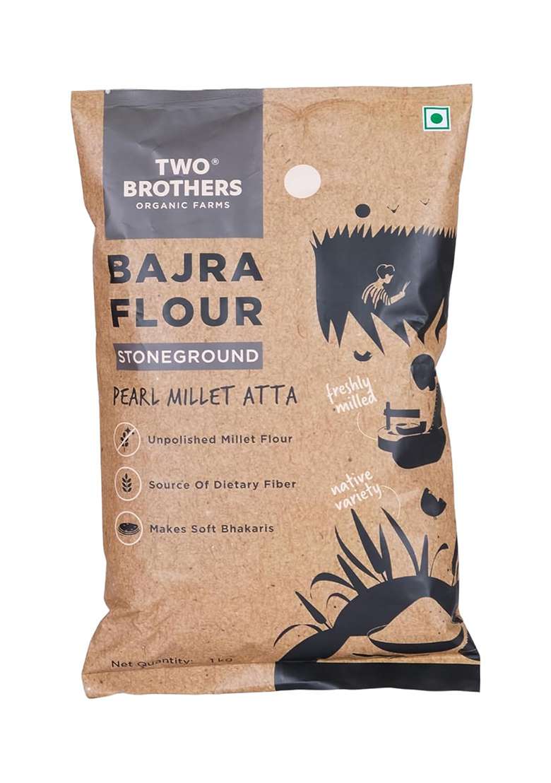 Two Brothers Organic Farms Bajra Atta 1Kg - Indya
