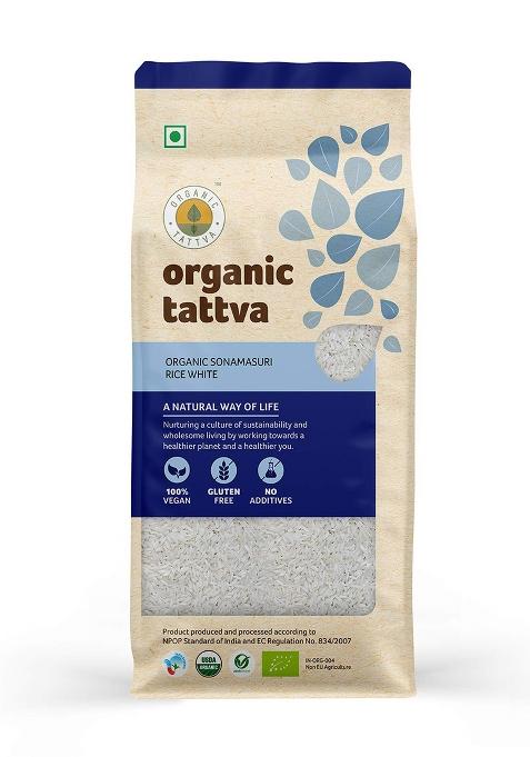 Organic Tattva, Organic Sonamasuri Raw Rice 1Kg