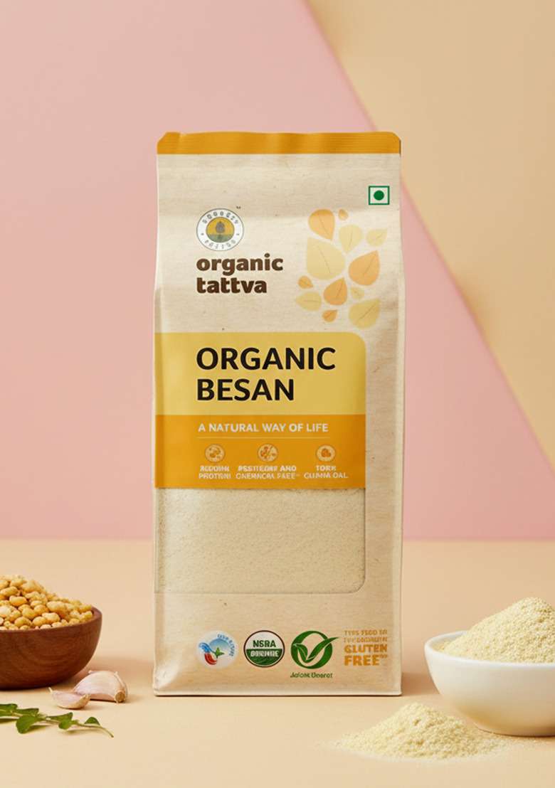 Organic Tattva Besan 500 Gms  - Indya