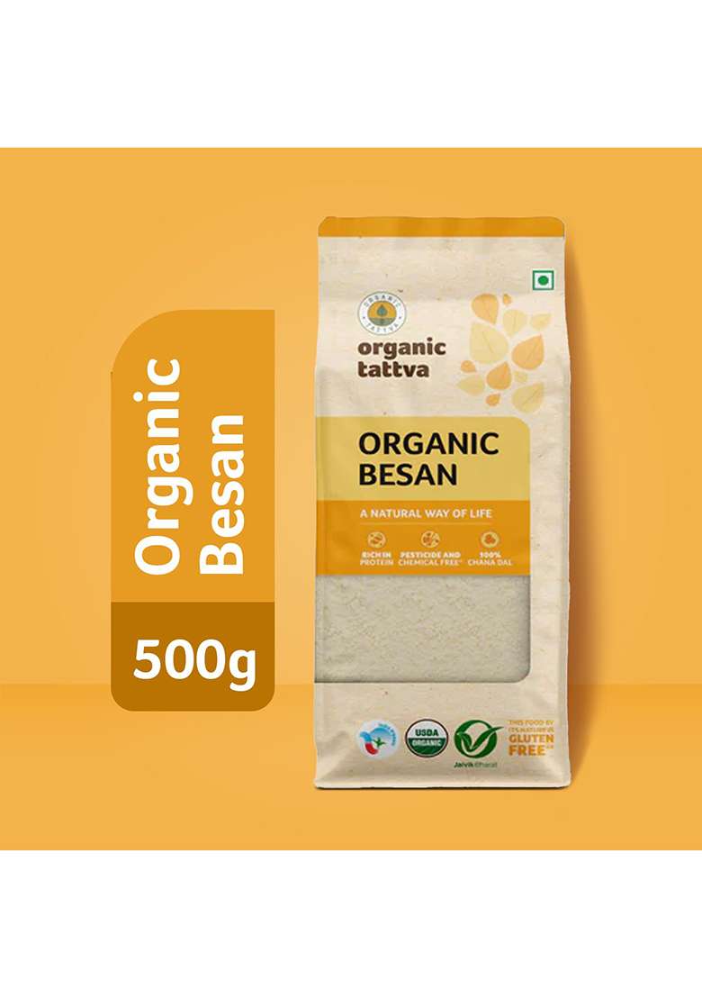 Organic Tattva Besan 500 Gms  - Indya
